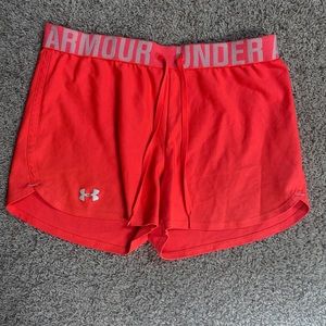 Bright pink UnderArmour shorts size small